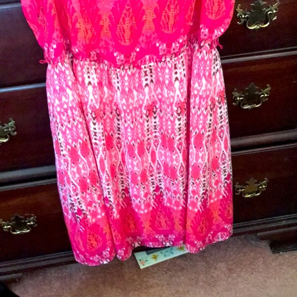 dress barn 18 W diamond pinks ,burgundy , dress - Picture 5 of 16